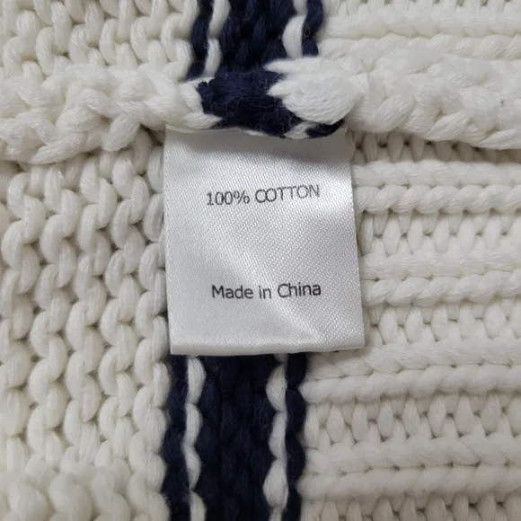 LA LIGNE White/ Navy Blue Marina Striped Sweater Size XS - Picture 10 of 11